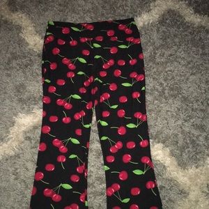 Cherry yoga pants